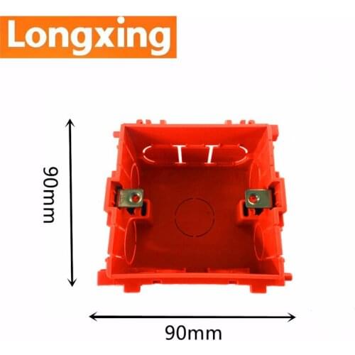 88mm*85mm*53mm Longxing Multifuntion Socket Mounting Junction Box Internal Cassette Orange PVC Back/Dark Box Standard Switch Box