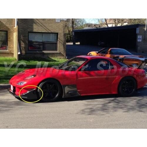 Car Accessories Carbon Fiber RE-GT Style Front Bumper Canard 2pcs Fit For 1992-1997 RX7 FD3S Front Canards