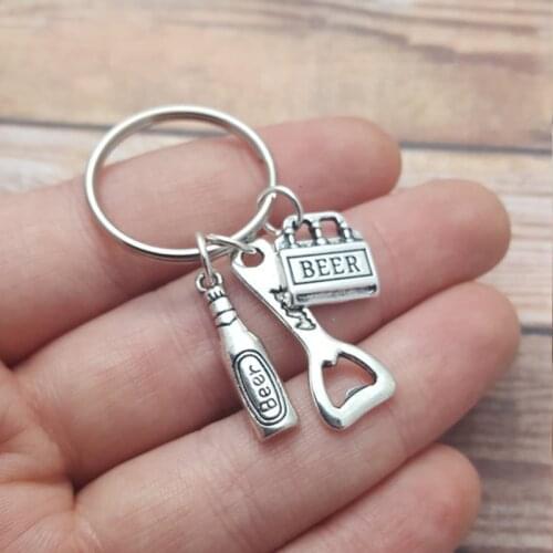 Beer Keychain Charms, Beer Lover Gift, Fun Accessory, Drink Key Chains, I Love Beers, Gift for Him or Her, Booze Keyring