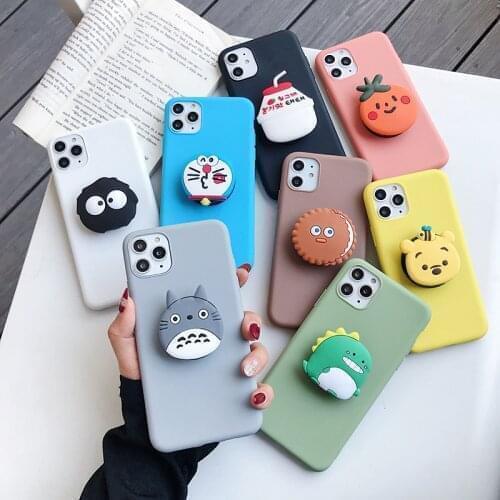 Cartoons Stand Case For Xiaomi Redmi Note 10 9 Pro 9s 8 Mi 11 TPU Phone Cover for Redmi 9A Mi10 10T Note 10 Lite 9T POCO X3 Capa