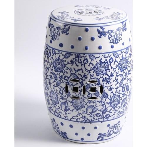 Jingdezhen Ceramics stool Antique Blue And White porcelain ceramic Stool