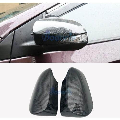 For Toyota CHR C HR 2017 2018 Carbon Fiber Color Door Mirror Cover Rear View Overlay Panel Chrome Car Styling Accessories