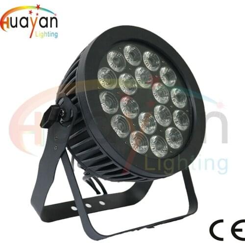 DMX Stage Lighting Outdoor Flat Slim LED PAR Light 18*12/15W RGBAWUV 6in1 Aluminum Par Can Color Changing And Mix Waterproof
