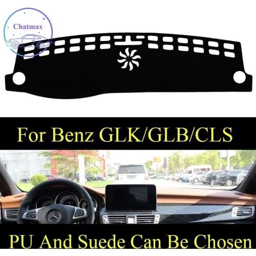 Customize For Mercedes Benz CLS 10-17/GLB/GLK Dashboard Console Cover PU Leather Suede Protector Sunshield Pad
