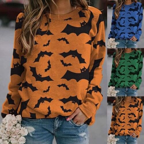 Retro Women Hip Hop Knitted Jumper Sweaters Bat Print Streetwear Harajuku Autumn Oversize Hipster Casual Pullovers 2021 New