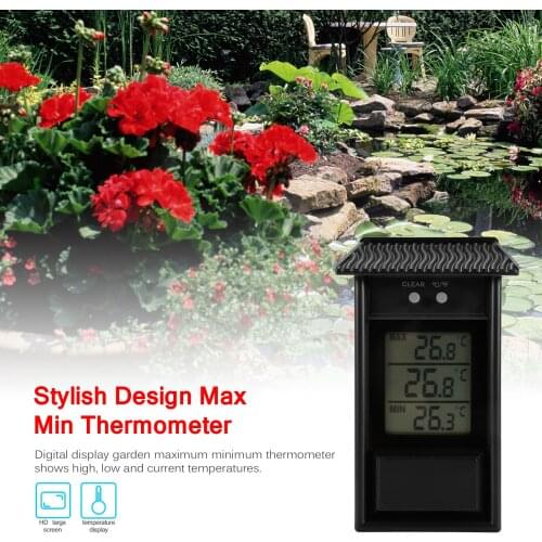 LCD Electronic Digital Temperature Sensor Humidity Meter Cable Indoor Outdoor Thermometer Hygrometer Alarm Clock Weather