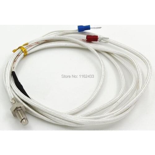 FTARB01 K E type M6 M8 M10 bolt head 2m fibreglass braided cabel screw thermocouple temperature sensor