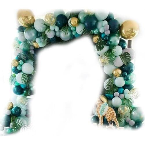 167 PCS Green Balloon Garland Arch Kits,Latex Balloon Arch,for Safari Jungle Party/Wild One Birthday Party/Baby Shower
