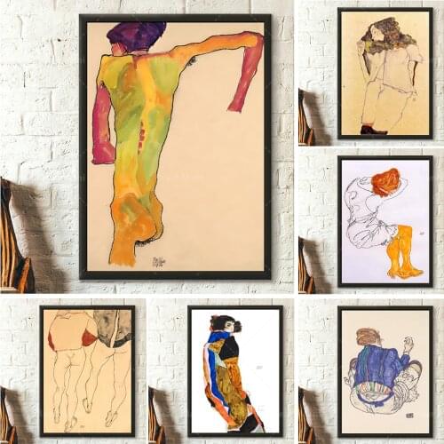 Egon Schiele Art Printed Wall Art Housewarming Gift Ideas Birthday Egon Schiele Copy