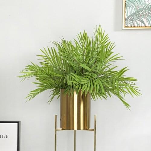 Ins artificial 15 leaves palm plant tree plant bonsai flower wedding church shop furniture decoration