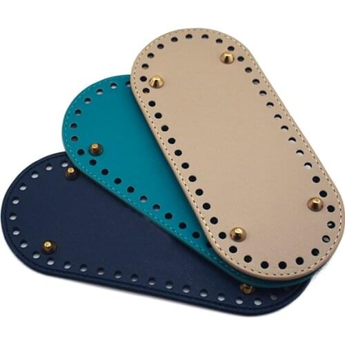 25x12cm Leather Bag Bottoms DIY Handmade Oval Long Bottom Bag Accessories for Knitting Bags handbag Crossbody Bags Bottom