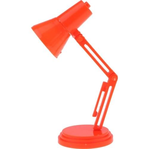 1/6 Scale Orange LED Desk Lamp Model Furniture for Hot Toys//Blythe/BJD Dollhouse Accessory Kids Pretend Play Toy