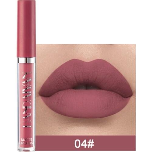 HANDAIYAN matte non-stick cup lip gloss not easy to fade matte liquid lipstick waterproof 24H long lasting lip gloss