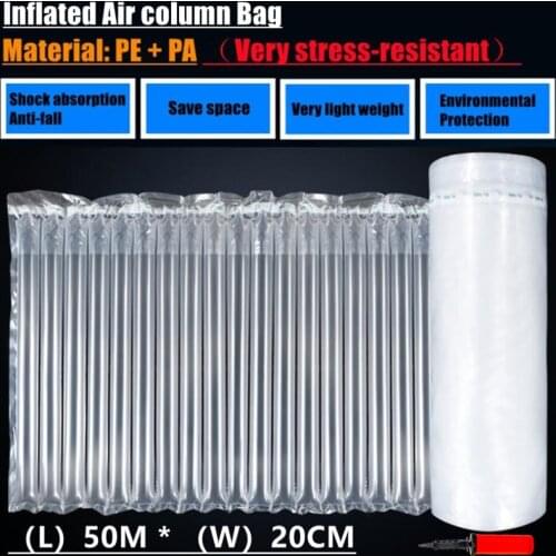 50MX20CM Inflatable Air Buffer PE Packaging Bump Filling Air Column Protect Bubble Bag Anti-Pressure Shock Express Mail Pocket