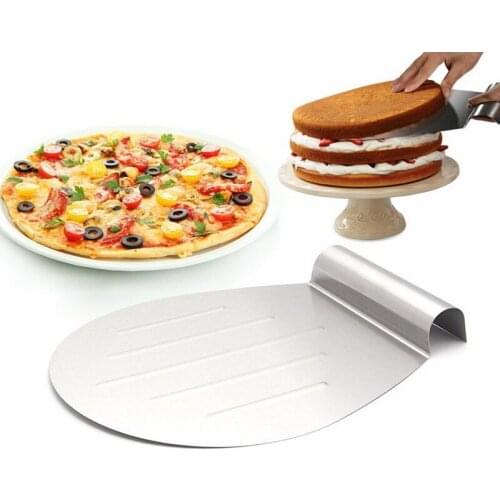 Stainless Steel Cake PizzaTransfer Cake Shovel Baking Tools Cake Tray Moving Plate Bread Pizza Shovel Transfer Cutting Tool
