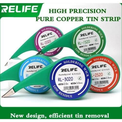 RL pure copper strong suction tin strip Soldering wick solder cleaning tool used to remove solder holes and absorb tin residues