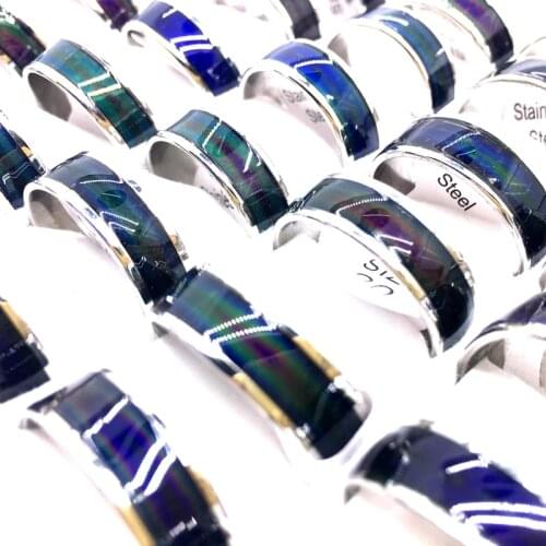 Wholesale 50pcsLot Mens Womens Ring Mood Color Change Finger temperature Rings Fashion Jewelry Brand New