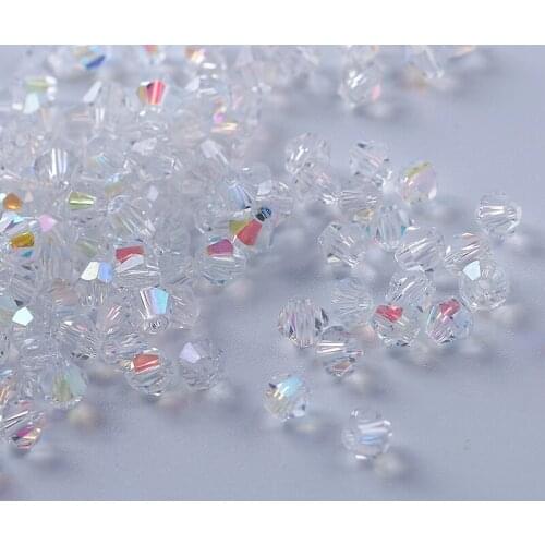 Wholesale #5301 3mm 1000pcs Glass Crystals Beads Bicone Faceted Bead loose Spacer Beads DIY Jewelry Making #174