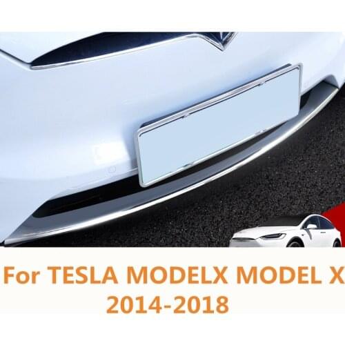 For TESLA MODELX MODEL X 2014-2018 Stainless Steel Front bumper lip front bumper trim Exterior decoration Auto Accessories