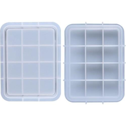 Rectangle Crystal Epoxy Resin Storage Tray Mold DIY Handmade Crafts Concrete Coaster Silicone Moulds
