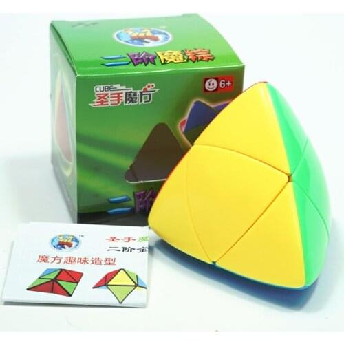 Shengshou Mastermorphix 2x2 Stickerless Magic-Cube Rice Dumpling Cube Stickerless Magic Cubes Puzzle Toy Educational Cubo magico