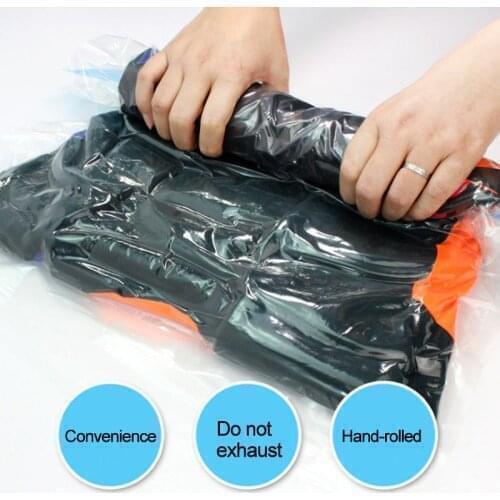Vacuum Bag Rolling Type Clothes Storage Hand Roll Seal Compressed Convenient Travel Saving Space Package Organizer Supplies