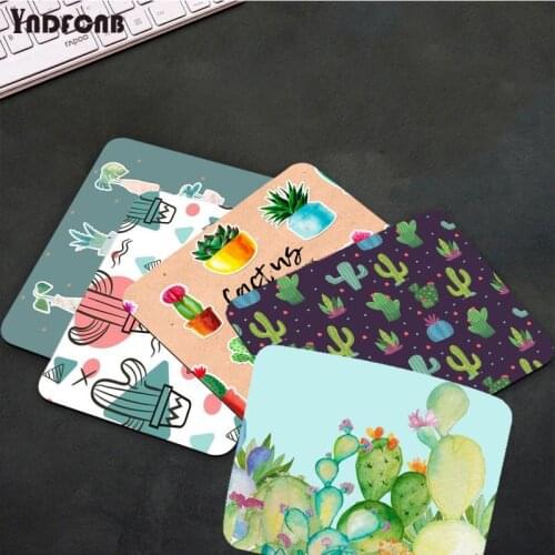 YNDFCNB Watercolor cactus plant Customized MousePads Computer Laptop Anime Mouse Mat Top Selling Wholesale Gaming Pad mouse