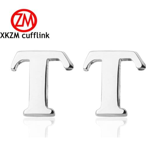 New Style Letter T Cufflinks for Mens Wedding Cufflinks Simple Shirt Cufflinks Male French high Cuff Links Suits Accessories