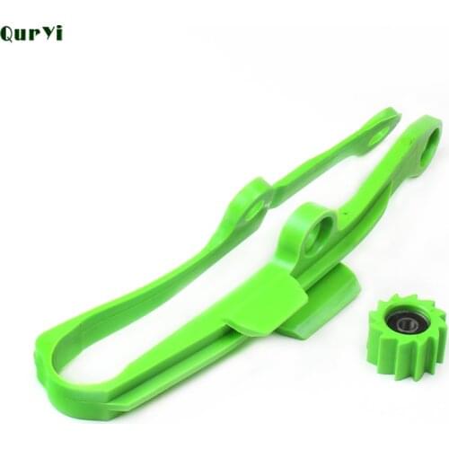 Motorcycle Green Chain Slider Guide Swingarm Roller For KAWASAKI KXF250 KXF450 KX250F KX450F KXF 250 450 2008-2019 KX 250F 450F