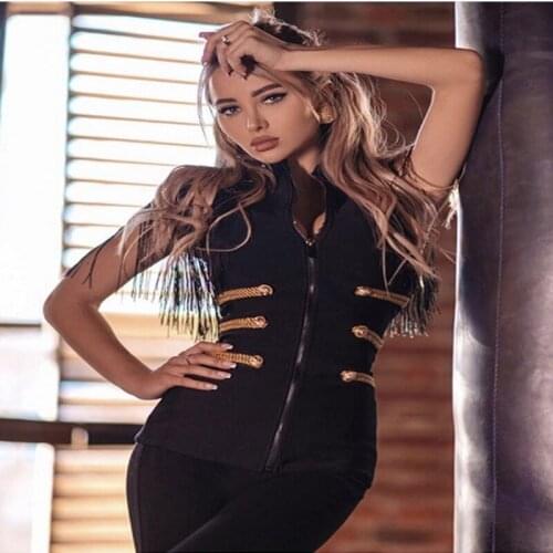 England Style 2019 New Sexy Strapless Short Tops Clubwear Crop bandage regular Top Summer Runway Tops