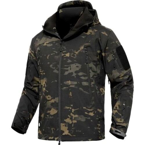 TAD Winter Thermal Fleece Army Camouflage Waterproof Jackets Men Tactical Military Warm Windproof Jackets Multicolor 5XL Coat
