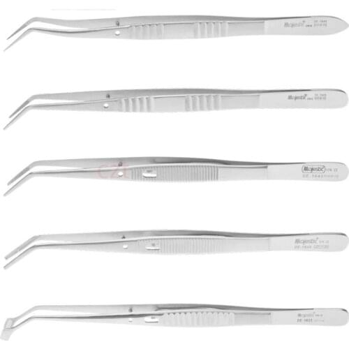 Dental tools with lock forceps gutta-percha implants oral impurities gripping forceps single and double elbow