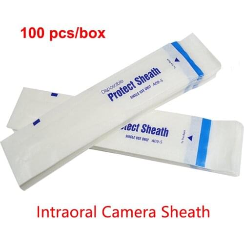 100pcs/box Dental Intraoral Camera Sheath Disposable Protective Cover Intraoral Camera Sleeves Oral Endoscope Sheath clinic