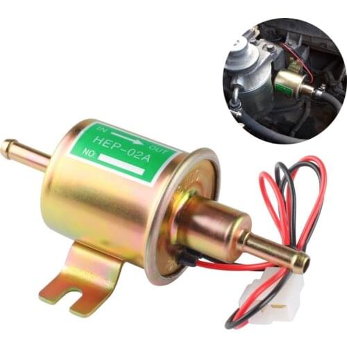12V Electric Fuel Pump Low Pressure Bolt Fixing Wire Universal Diesel Petrol Gasoline HEP-02A for Car Carburetor Motorcycle ATV
