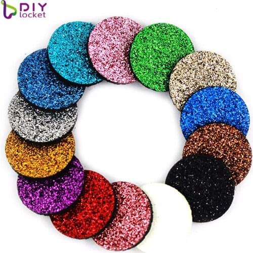 20pcs/lot Colorful Glint Aromatherapy Felt Pads 22.5mm Fit for 30mm Essential Oil Diffuser Perfume Locket LSPA06