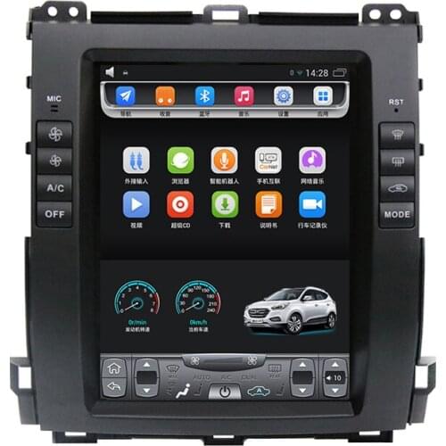 2003-2009 Prado GX470 10.4 inch Vertical touch Screen Android Car GPS Navigation with multimedia Video