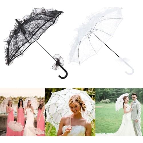 2019 Stylish Western Style Umbrella Lace Fleur Parasol Decoration Wedding Bride Umbrella