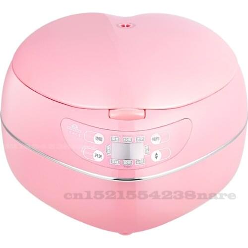220V/300W Heart-shaped Rice Cooker Smart Appointment 9hours Insulation Stereo Heating Aluminum Alloy Liner Rice Cooker 1.8L