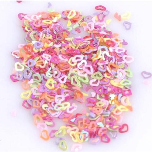 23g Mixed Heart Sequins For Crafts&Paillette Sewing Scrapbooking lentejuelas 4mm CP1419