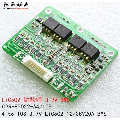 30A Current 4 to 10 Strings 3.7V Lithium Cobalt Oxide Polymer Multi-string Lithium Battery Protection Board Balanced BMS