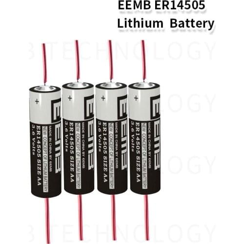4pcs EEMB ER14505 ER14505H AA 3.6V 2400mAh energy lithium battery smart meter battery With solder pins