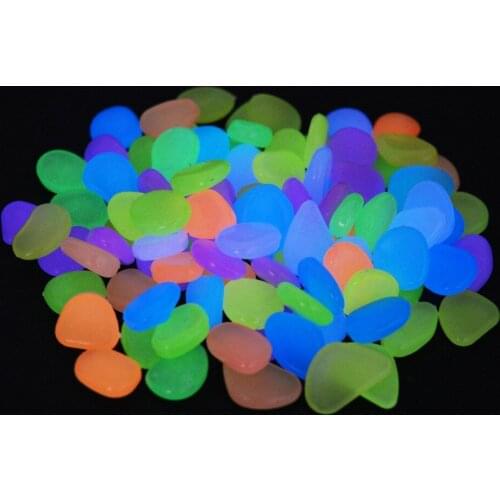 50/100/200pcs Glow In The Dark Garden Pebbles Glow Stones Rocks for Walkways Path Patio Lawn Yard Decor Fish Tank Decorative