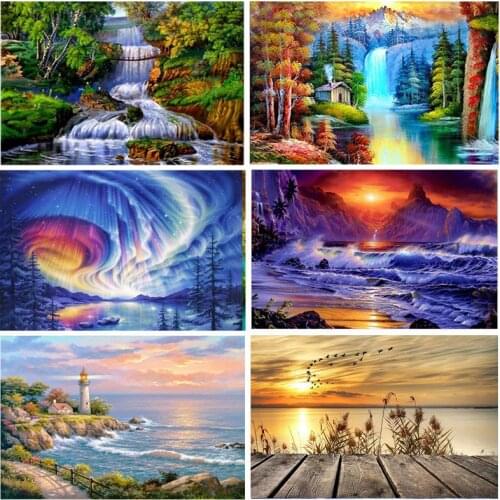 5D DIY Diamond Painting Cross Stitch Planet Lake Diamond Embroidery Mosaic Landscape Wall Art Home Decor