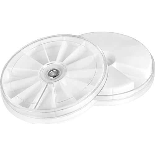 8*1cm Rotatable Plastic Round Jewelry Beads Accessories Storage Boxs Case Display Beads Earring Making Organizer Container