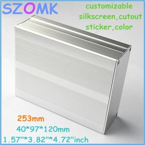 1 piece, 2015 new electronics aluminum boxes 40*97*120mm aluminum instrument outlet enclosure, aluminum box control enclosure