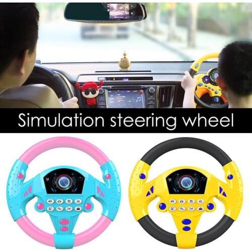 Car Home Dual Use Child Electronic Sound Steering Wheel Simulated Racing Driver Sound Player Tool Steering Wheel Christmas Toy