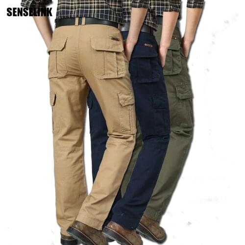 Men Cargo Pants Trousers Fashion Fleece Military Lightweight Tactical Pants Brand Multiple Pocket Plus Size Streetwear Pants Men