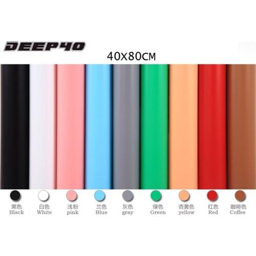 Deep40 Black White Red Pink Blue Grey Yellow Coffee Green PVC Backgrounds Backdrop Anti-wrinkle Waterproof Frost