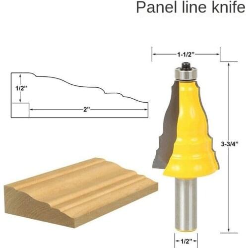 L1PC 1/2 Shank Gong Cutter Armrest Door Window Casing Router Bit Line Milling Cutter for Wood Woodworking Tool