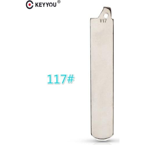 KEYYOU 10pcs 117# Replacement Flip Remote Key Blade Car Key blank For Honda Crider Flip Remote Key with G words NO.117